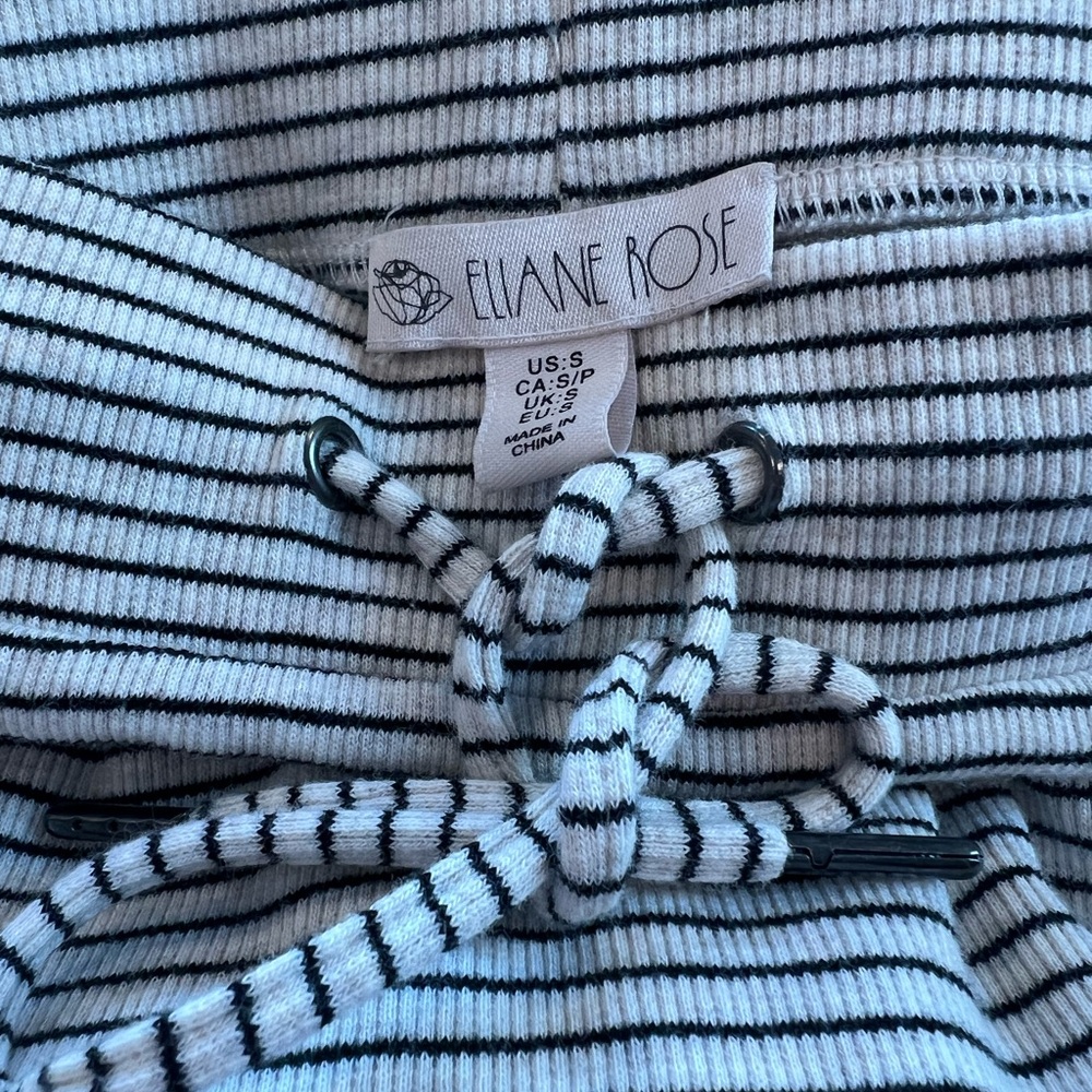 Eliane Rose Drawstring Skirt Striped Navy Cream - Picture 7 of 7